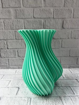 Epilons Kalpli Turkuaz Dekoratif Vazo 24 cm Modern Tasarım