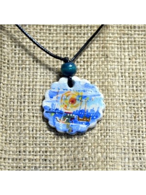 Derin's Design Art Deniz Temalı El Yapımı Seramik Kolye