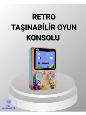 Epilons Mini Retro Oyun Konsolu 500 Oyunlu 3.0 Inç Ekran ve Şarjlı Batarya
