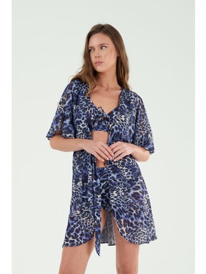 Louren P25008 Bağlamalı Leopar Pareo