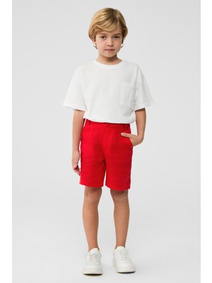 NBT BSC Bg Store Erkek Çocuk Kırmızı Şort