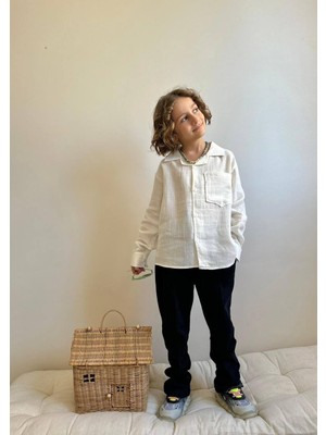 Wikiboom Erkekçocuk Yeni Sezon Müslin Kumaşgömlek-Jogger  Pantolonikilitakım