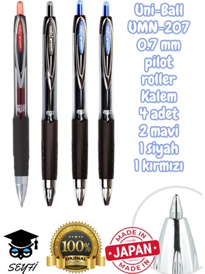 0.7 mm Jel Pilot Kalem Roller Signo Kalem UMN-207 Uni-Ball Basmalı Pilot Kalem
