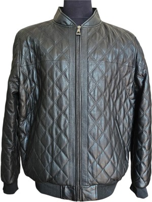 Asus Deri-Hakiki Deri Kapitone Bomber Deri Ceket