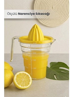 Orvila Masterchef Ölçülü Narenciye Sıkacağı 500 Ml. Portakal Sıkacağı ve Limon Sıkacağı