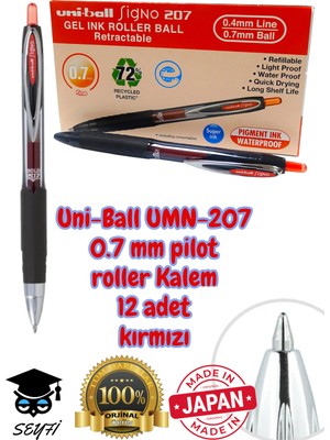 0.7 mm Jel Pilot Kalem Roller Signo Kalem UMN-207 Uni-Ball Basmalı Pilot Kalem