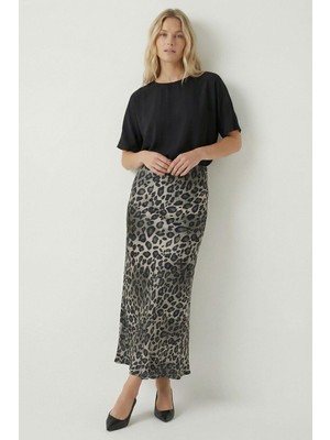 Rays 9416 Leopar Desen Saten Etek Gri