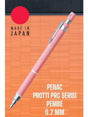 Penac Protti 0,7 mm Pembe Uçlu Mekanik Kalem Çok Renkli Darbelere Dirençli Plastik Gövde