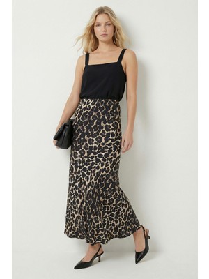 Rays 9416 Leopar Desen Saten Etek Siyah