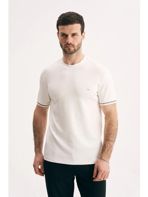 Silvano Erkek Kol Şeritli Bisiklet Yaka Tişört