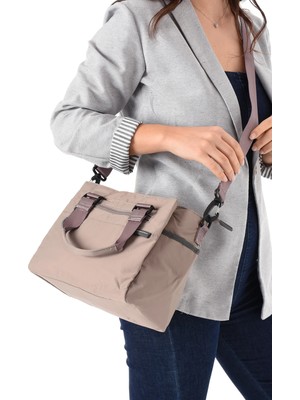 Ayakkabı Fuarı Elit SNMSI-6006T Kadın Suya Dayanıklı Omuz Çantası Taş