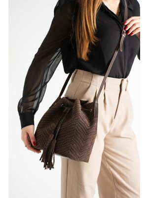 Jacquline CLZD297C Kadın Çapraz Çantası Kahverengi