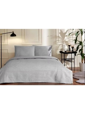 Özdilek Nevresim Takımı  Fitted Çarşaflı Ranforce Çift Kişilik  Gri Unıque