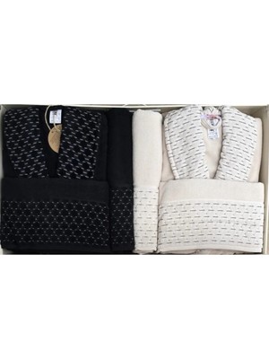 Özdilek Adrıa Siyah-Açık  Bej Siyah Aile Seti