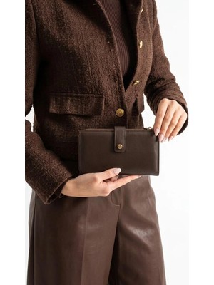 Jacquline CLCZ049C Kadın Cüzdan Kahverengi