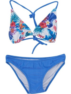 Ruko 2371 Çocuk Çiçekli Üçgen Bikini Takım