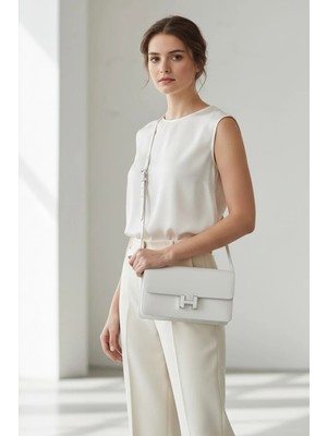 Dsn B35001 Kadın Omuz Çantası Beyaz