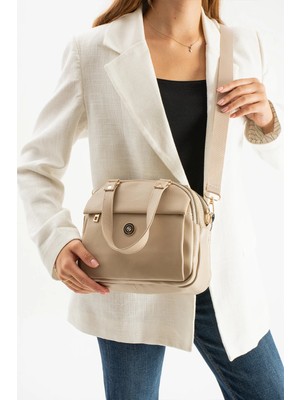 Ayakkabı Fuarı Elit SNMS-1431C Kadın Omuz Çantası Kum