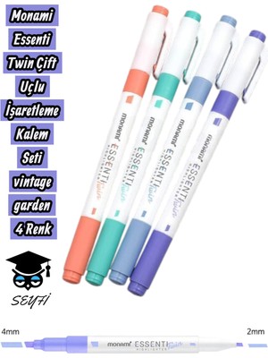 Monami Essenti Twin Çift Uçlu Işaretleme Kalem Seti