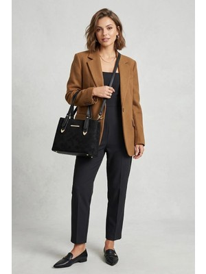 Ayakkabı Fuarı Elit SNMS-1425S Kadın Omuz Çantası Siyah