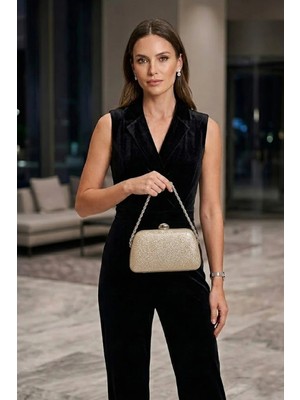 Varol Çanta Varol 760 Palsim Kadın Abiye Çanta Altın