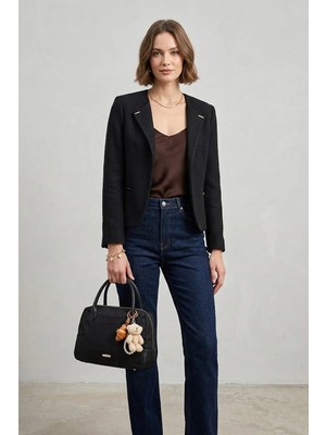 Dsn B36025 Imper Kadın Omuz Çantası Siyah