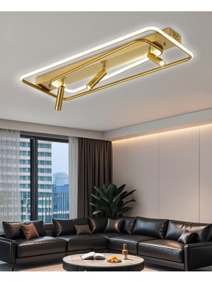 Apliqa Damon Sıralı 80 Watt Eskitme Spotlu 3 Renkli LED Plafonyer Avize