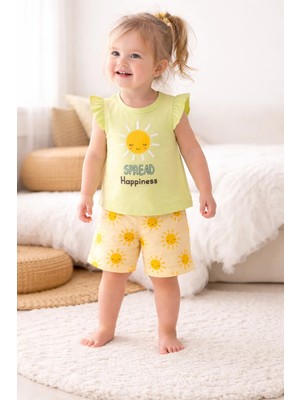 GMG Collection Baby Sun Desenli Şort Tişört 2'li Takım