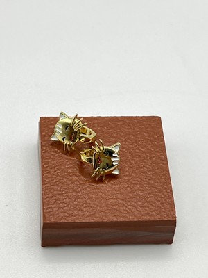 Badiva.co Kedili Çocuk Küpesi