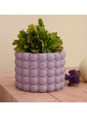 Karaca Home Rocco Saksı Lila 15 x 15 x 11 cm