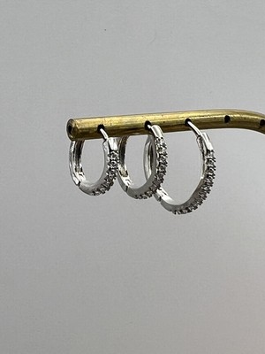 Badiva.co 3lü Taşlı Halka Küpe