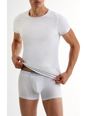 Hemington Ikili Beyaz Iç Giyim T-Shirt Seti