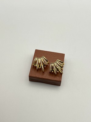 Badiva.co Çoklu Görünümlü Taşlı Küpe 14K Gold 2cm