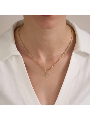 Gold Marley 14 Ayar Altın Kolye⭐ Yıldız Uçlu