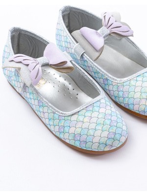 Caretta 2511 Çocuk Baletli Balık Sırtı Deniz Kuyruk Fiyonklu Babet Turkuaz