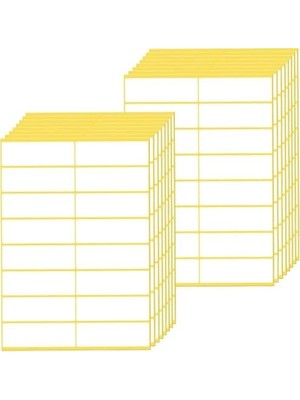 Data Store Isim Etiketi Çıkartmaları, 16 Sayfa/30 Çıkartma Seti Beyaz Etiketler 3 x 1 Inç, 80 Adet Dikdörtgen Yazılabilir Etiket, Çocuklar Için Okul ve Ev Malzemeleri (76 mm x 25 Mm)