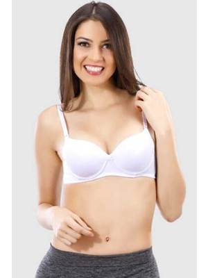 (1010) Liza Destekli Telli Sütyen 6lı Paket Beyaz