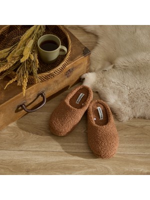 Karaca Home Teddy Kadın Ev Terliği 40-41 Numara Kahverengi