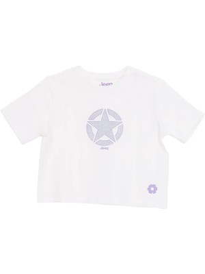 Jeep Simli Beyaz Kız Çocuk T-Shirt J6SG-TST7878