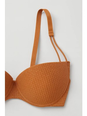 2230 Liza Desteksiz Yarım Kulak Ip Askılı Sütyen 6lı Paket Kiremit