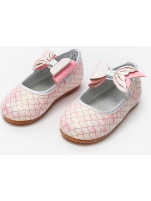 Caretta 2511 Çocuk Baletli Balık Sırtı Deniz Kuyruk Fiyonklu Babet Pudra