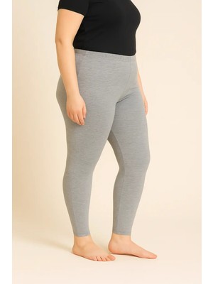 08 Hilal Yıldız Kadın Düz Tayt 6lı Paket Gri