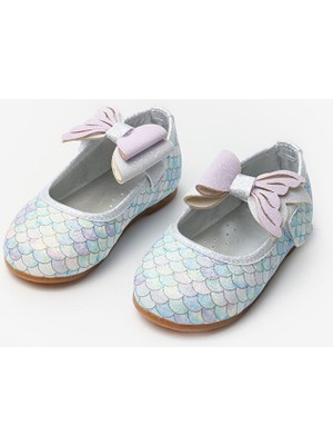 Caretta 2511 Çocuk Baletli Balık Sırtı Deniz Kuyruk Fiyonklu Babet Lila