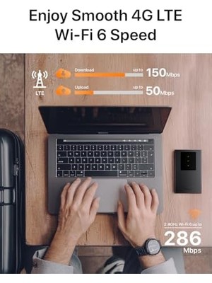 Data Store Mf3 Wifi Sabun, Sım 4g Lte Cat4, Kablosuz Wifi 6 AX300 Taşınabilir, Şarj Edilebilir Pil, Usb-C Bağlantı Noktası, Wpa3, Sım'li Wifi Hotspot, Yapılandırmasız, Tak ve Çalıştır