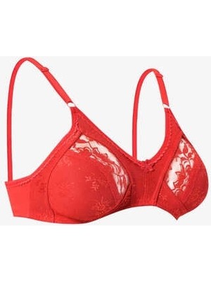 1006 Ebru Toplayıcı Lez Ara Dantel 3lü Paket Kırmızı