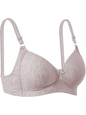 1051 Ebru Silikonlu Toplayıcı Telsiz Sütyen 6lı Paket Kahve Melanj