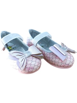 Caretta 2512 Çocuk Baletli Balık Sırtı Deniz Kuyruk Fiyonklu Babet Pudra