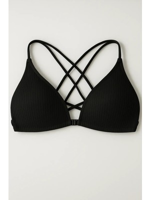 2400 Liza Sporcu Ipli Destekli Sütyen 6lı Siyah