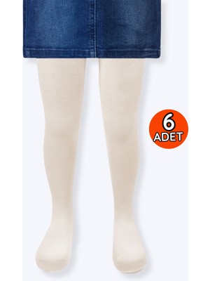 Öge Çocuk Külotlu Çorap 6lı Ekru