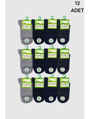 3739 Berka Erkek Bambu Konç Patik 12LI Asorti